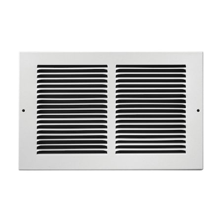 True Aire Tru Aire 6 in. H X 10 in. W 1-Way Powder Coat White Steel Floor Baseboard Register C123RW10X6